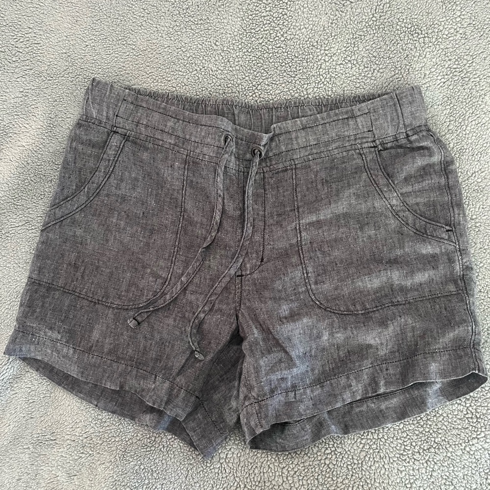 Athleta Gray Linen Shorts